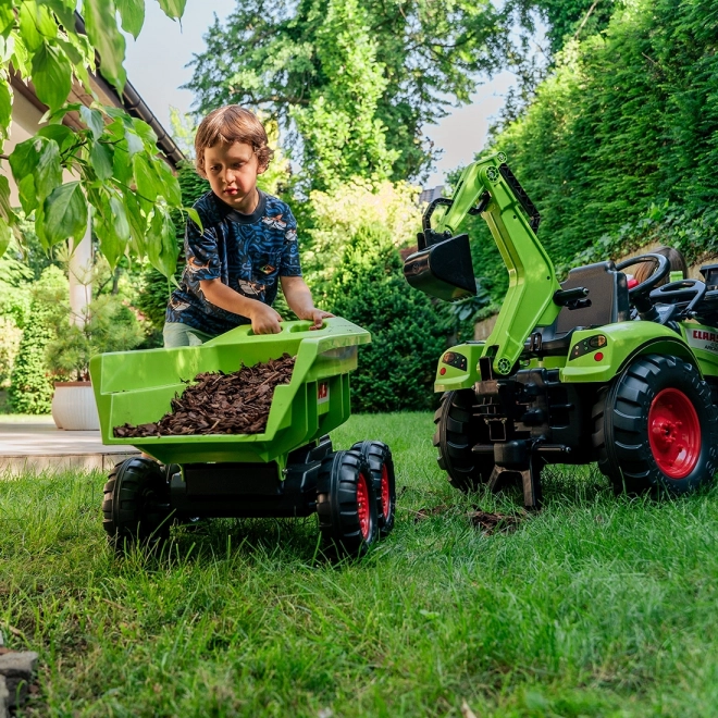 Traktor šlapací Class Atiom 430 zelený s přední i zadní lžící