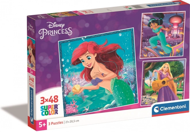 CLEMENTONI Puzzle Disney princezny 3x48 dílků