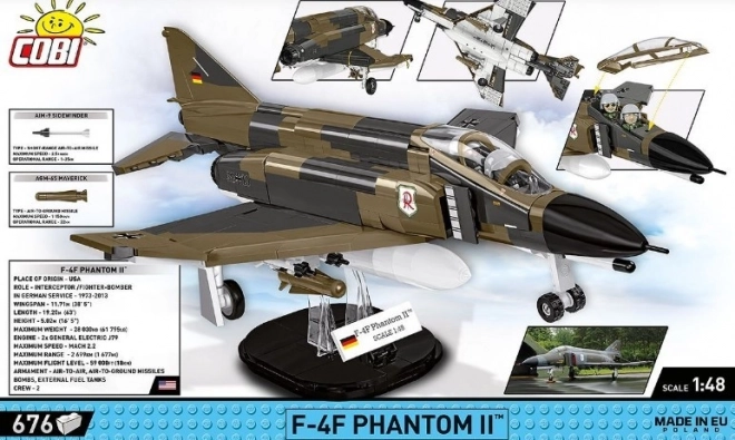 Stavebnice Luftwaffe Phantom II s 676 dílky