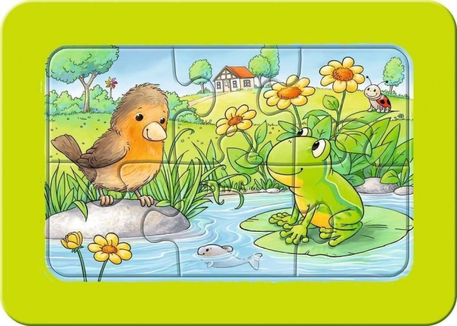 RAVENSBURGER Moje první puzzle Zvířátka ze zahrady 3x6 dílků