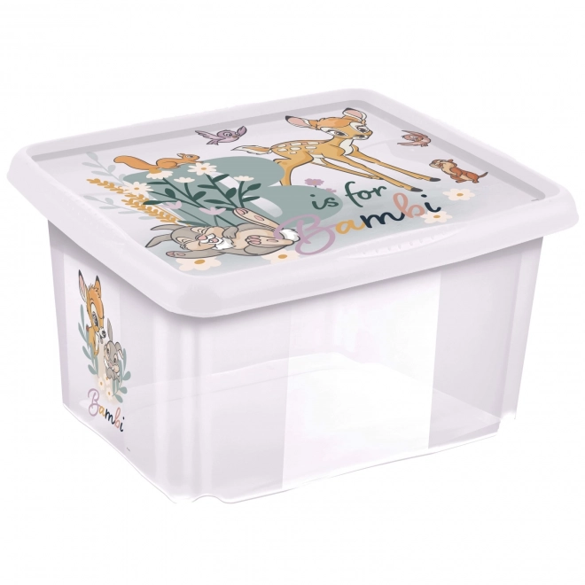 Úložný box s víkem 24l "Bambi", Transparent