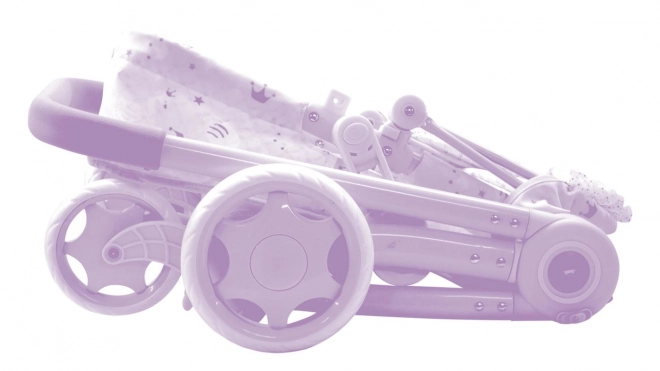 DeCuevas 80541 Skládací kočárek pro panenky 3 v 1 s batůžkem Ocean Fantasy 2021 - 70 cm