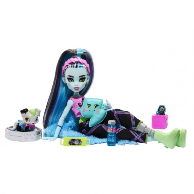 Panenka Monster High Pyžamová Párty Frankie Stein