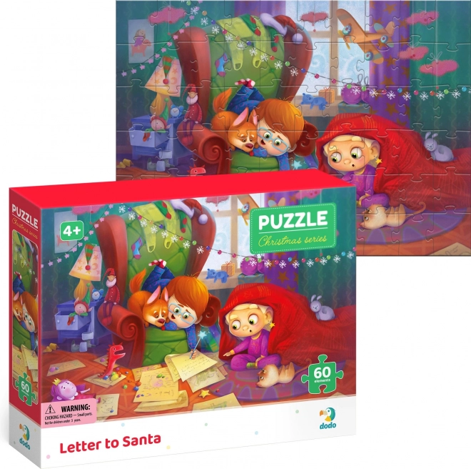 Puzzle Dopis Ježíškovi s 60 dílky