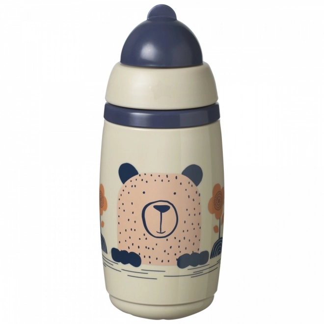 TOMMEE TIPPEE Láhev s brčkem 266 ml šedá