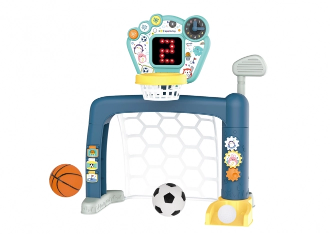 Sada ručních her pro batolata 3 v 1 Golf Basketbal Fotbal