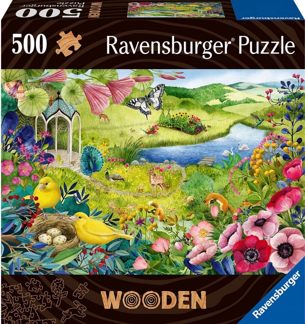 RAVENSBURGER Dřevěné puzzle Divoká zahrada 500 dílků