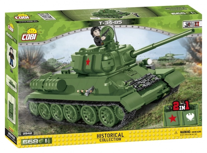 COBI 2542 II WW T-34-85, 668 k, 1 f