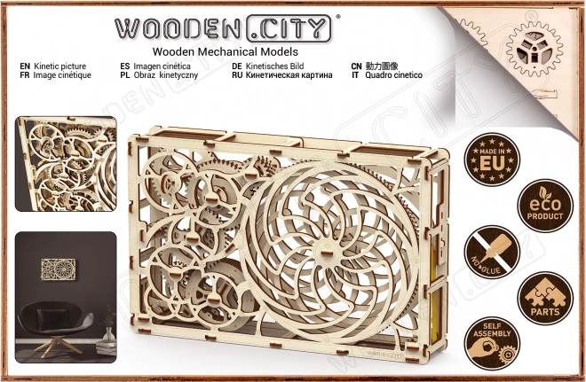 WOODEN CITY 3D puzzle Kinetický obraz 185 dílů