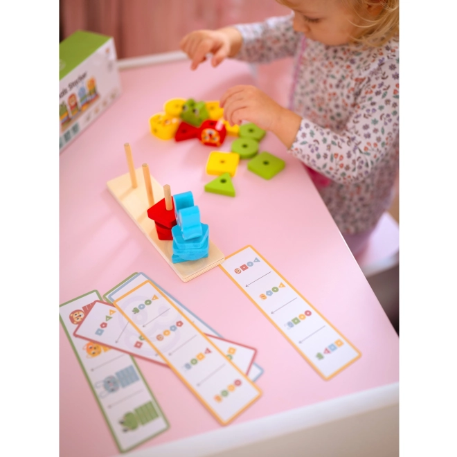 Montessori skládačka zvířátka pyramidka 27 dílů FSC