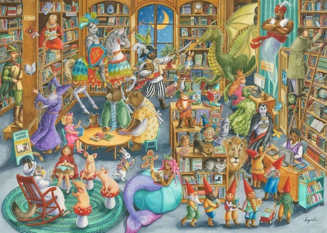 RAVENSBURGER Puzzle Půlnoc v knihovně 1000 dílků