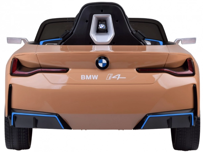 Elektrické autíčko BMW i4 pro děti s dálkovým ovládáním – zlato