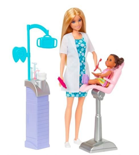 Barbie Povolání herní set s panenkou - zubařka blondýnka
