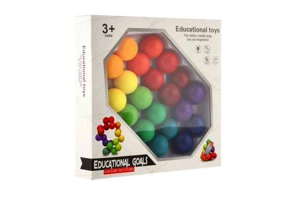 Koule/Kuličky edukační hlavolam plast v krabičce 17x16x3cm