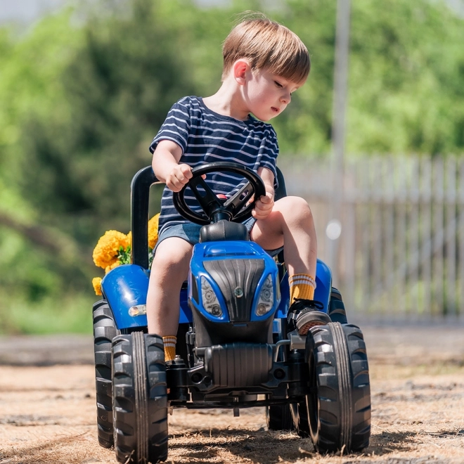 Traktor šlapací New Holland T8 modrý s valníkem