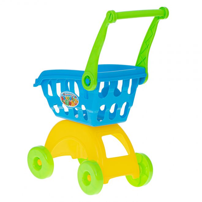 Dětský nákupní vozík s příslušenstvím - 21 kusů