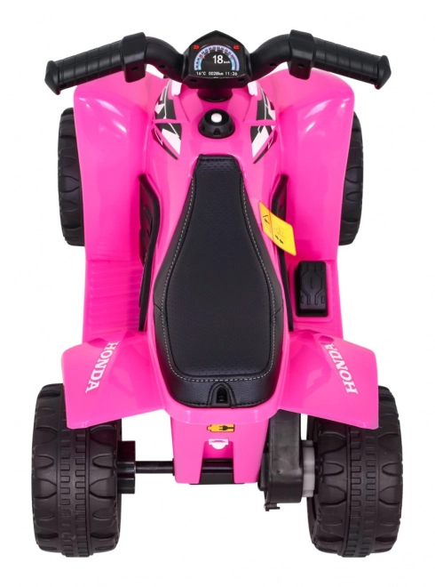 Čtyřkolka Honda 250X TRX s baterií + klakson + LED + eko kůže – Růžová