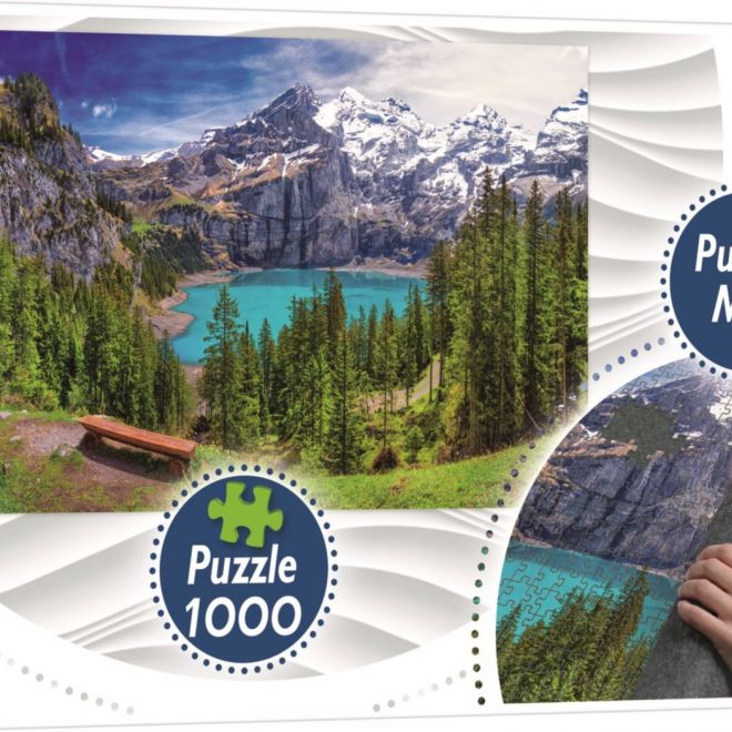 TREFL Puzzle Horská vyhlídka 1000 dílků + Podložka pod puzzle