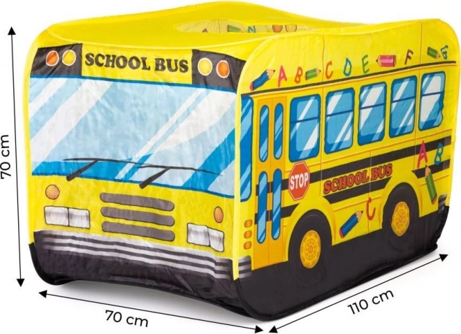 ECOTOYS Dětský stan na hraní Školní autobus
