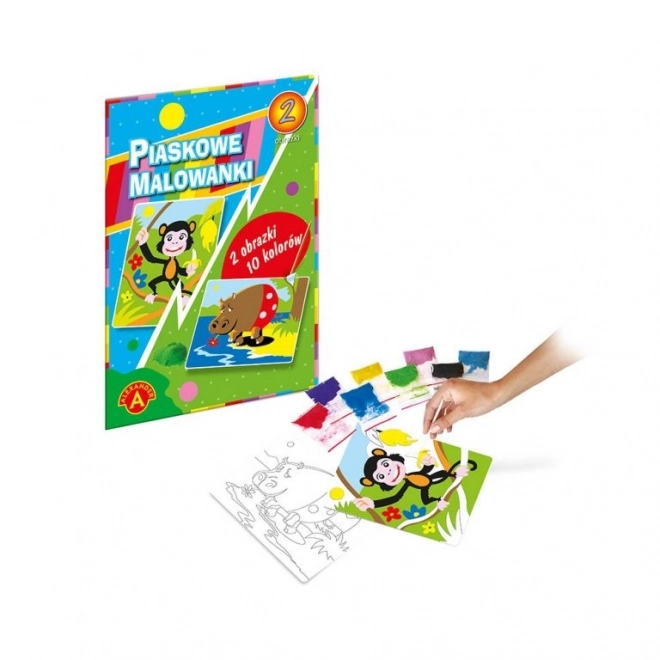 Malování na písku Hroch Monkey