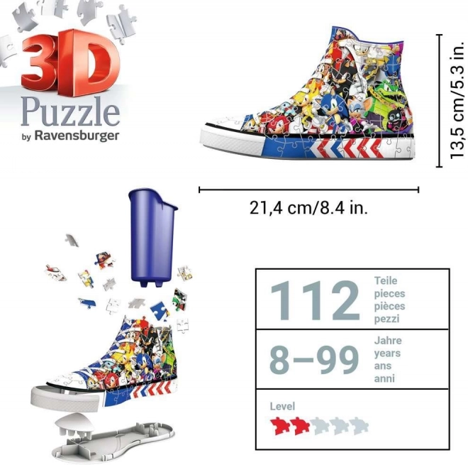 RAVENSBURGER 3D puzzle Kecka Ježek Sonic 112 dílků