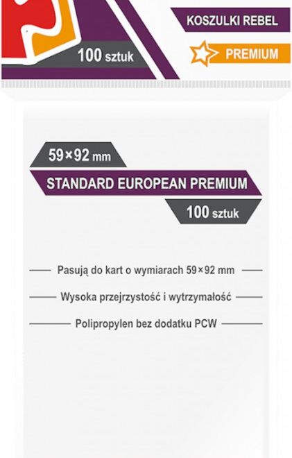 59 x 92 mm Standard European Premium 100 kusů