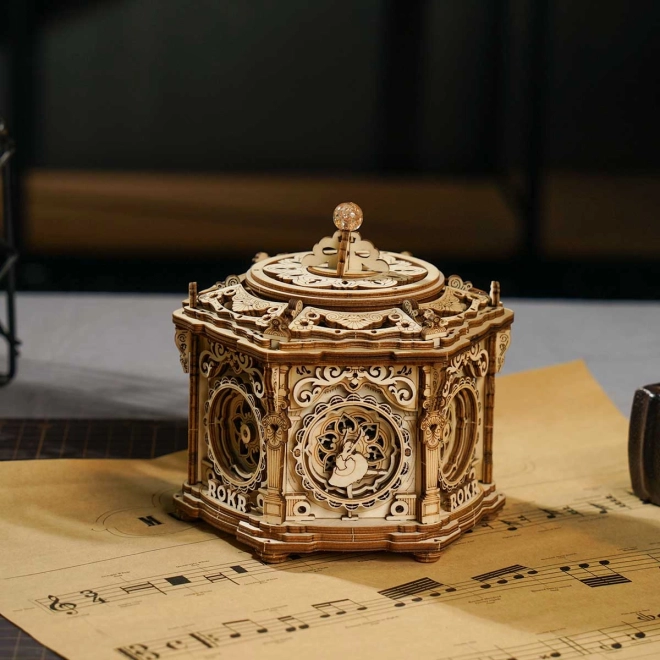 Tajuplná hrací skříňka - 3D dřevěná stavebnice