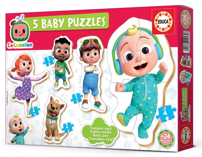 EDUCA Baby puzzle Cocomelon 5v1 (3-5 dílků)