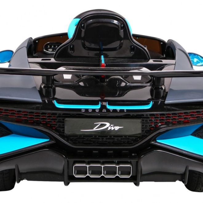 Bugatti Divo Dětské auto na baterie šedé + dálkové ovládání + EVA + pomalý start + LED MP3