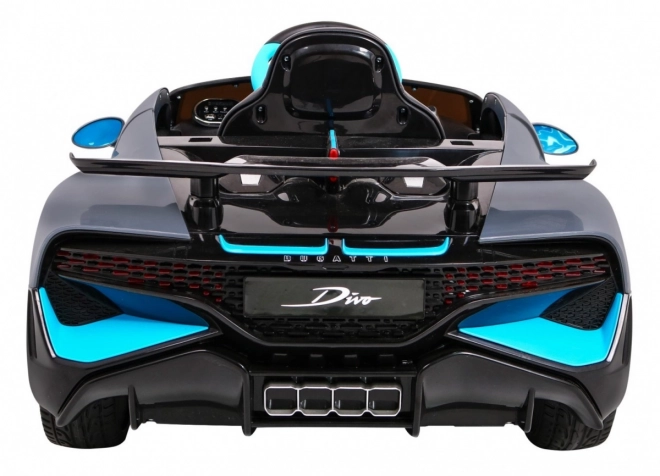 Bugatti Divo Dětské auto na baterie šedé + dálkové ovládání + EVA + pomalý start + LED MP3