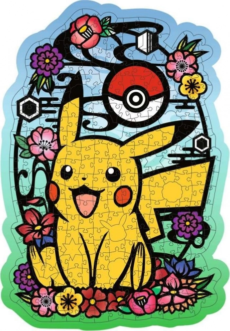 RAVENSBURGER Dřevěné obrysové puzzle Pikachu 300 dílků