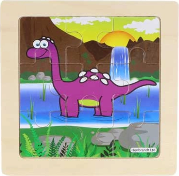 Dřevěné puzzle Dinosaurus 9 dílků