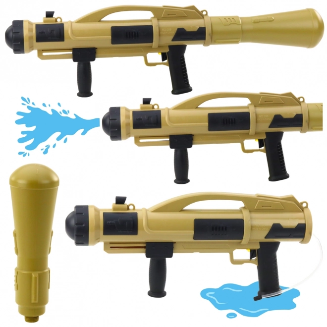 Vodní pistole Bazooka s pumpou 73 cm béžová