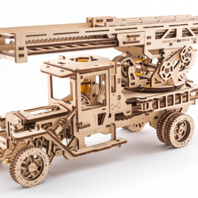 Ugears 3D puzzle - Truck UGM11 s požárním žebříkem 537 dílků