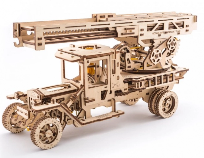 Ugears 3D puzzle - Truck UGM11 s požárním žebříkem 537 dílků