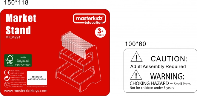 Dřevěný trh pro děti Masterkidz