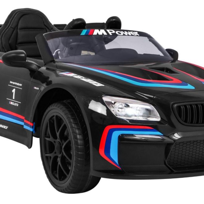 BMW M6 GT3 Autíčko na baterie pro děti černé + ventilace + zvuky MP3 Světla + dálkové ovládání