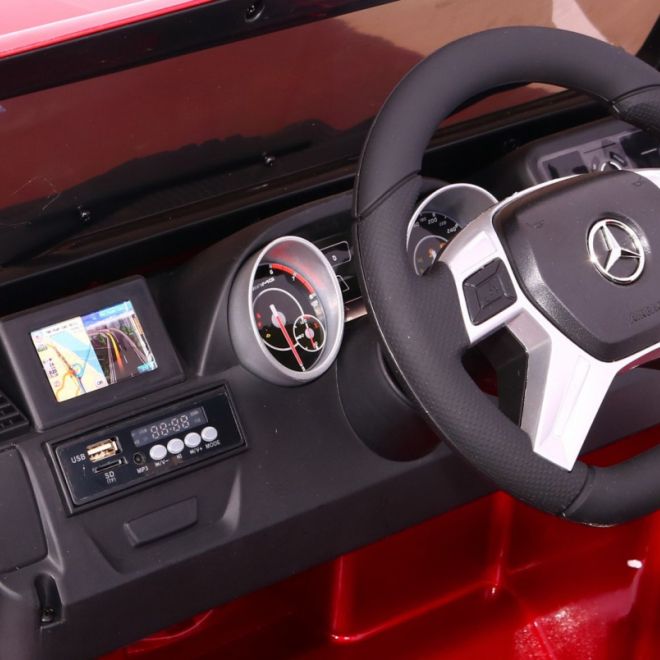Mercedes AMG G65 Autíčko na baterie pro děti Červené + lakované + nosič zavazadel + světla Zvuky