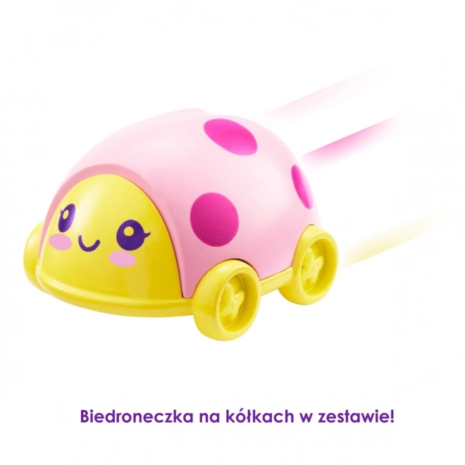 Panenka My Garden Baby Plazící se Motýlek Růžový