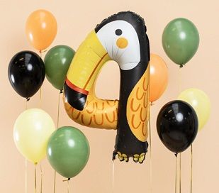 Fóliový balónek číslo 4 - Tukan 68 x 91 cm