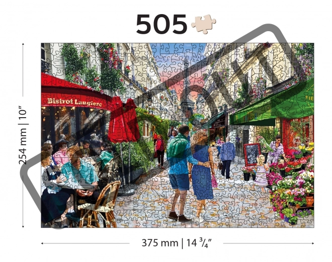 Wooden City Dřevěné puzzle Pařížské bistro 2v1, 505 dílků EKO