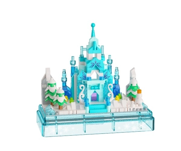 Stavebnice mini KOCO Zimní hrad plast 381ks v krabičce 11x12x5cm