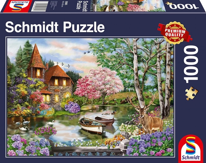 Puzzle Dům u jezera 1000 dílků