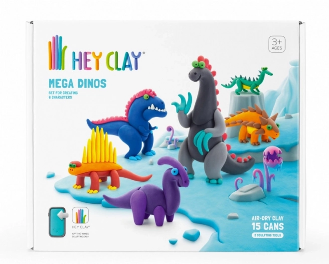 Plastová hmota Hey Clay Mega Dinosaurs set