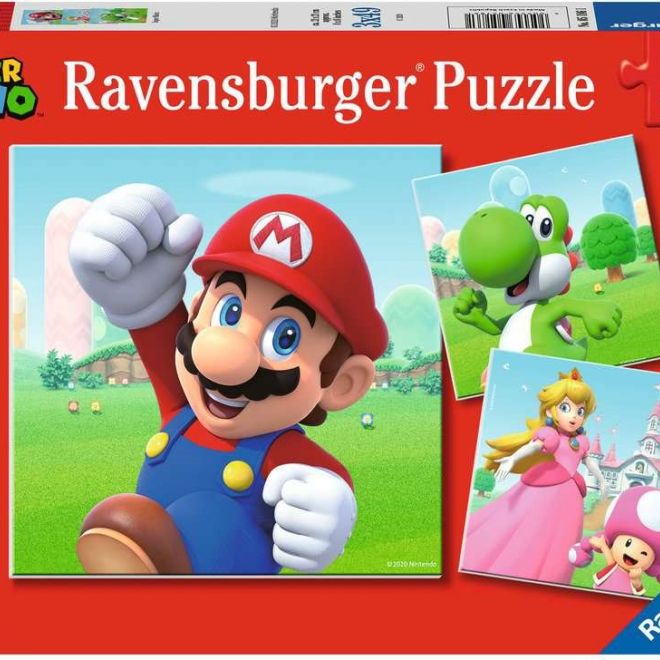 RAVENSBURGER Puzzle Super Mario 3x49 dílků