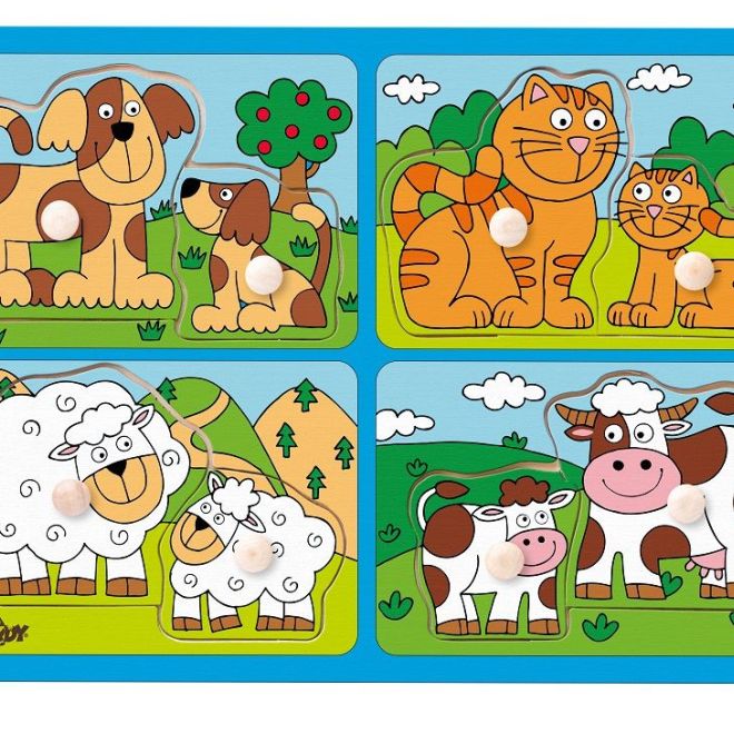Skládačka farmy - zvířata s malými dětmi