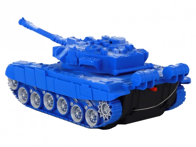 R/C dálkově ovládaný tank Světla Zvuk Modrá 1:18 27MHz