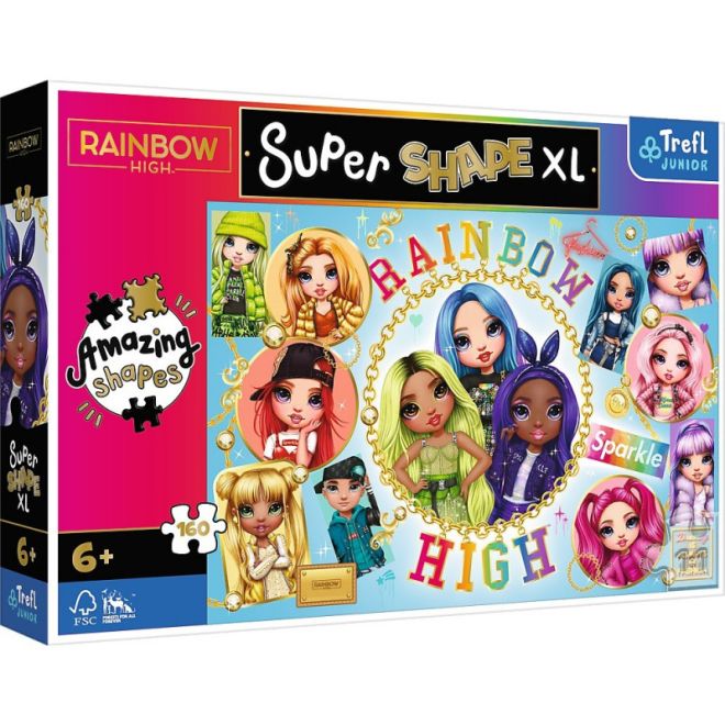 Puzzle 160 dílků XL Super Shape Color Rainbow High