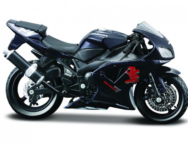 Kovový model motocyklu Yamaha YZF-R1 se základnou 1:18