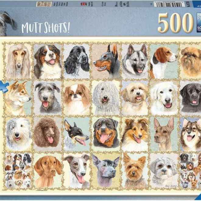 RAVENSBURGER Puzzle Portréty psů 500 dílků
